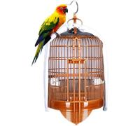 Jaula para Pájaros, Jaula Pájaros, Jaula de Aves, Jaula for pájaros Hecha a Mano, Jaula for pájaros de Doble Puerta, Jaula for pájaros portátil, se Puede Colgar al Aire Libre(33 * 33 * 59cm)