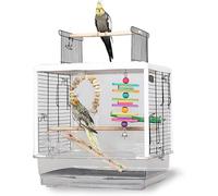 Jaula para Pájaros, Jaula Pájaros, Jaula for pájaros de Metal Resistente a la oxidación con Escalera en el Techo y Bandeja Inferior for cacatúas, periquitos, agapornis