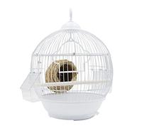 Jaula para pájaros Jaula Redonda para pájaros con comedero Juego Completo Jaula para pájaros de plástico Portador de pájaros para pájaros pequeños Ventilación Integral se Puede Separar Jaula para