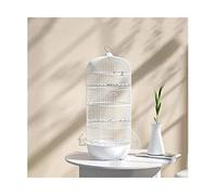 Jaula para pájaros, Jaulas for pájaros Grandes de Lujo, Jaula Metal for, Redonda for, Hierro Forjado, jaulas portátiles y duraderas for(White L)
