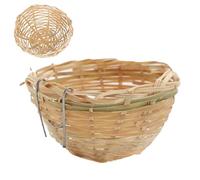 Jaula para pájaros, natural tejido a mano, accesorio para mascotas, refugio para dormir y criar, casa de pájaros para árbol, ideal para pajarera, jardín al aire libre, patio, césped