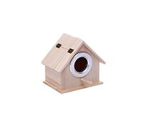 Jaula para pájaros Nido de pájaro al Aire Libre Caja de cría de Loros Aviario Casa Gorrión Piel de Tigre Myna Pequeña Jaula para pájaros La casa se Puede Colgar Jaula para periquitos (pequeña)