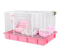 Jaula para Pájaros Pajarera Jaula De Metal para Pájaros, Jaula para Animales Pequeños, como Loros, Hámsteres, para Alojamiento Temporal O para Viajar Jaula Pájaros Jaula para Pájaro(Pink)