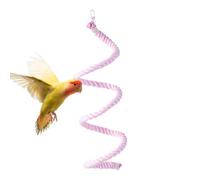 Jaula para pájaros, perca, cuerda de escalada para pájaros, cuerda flexible para escalada de loros, peonías multicolores, escalera de algodón que se despierta