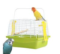 Jaula para pájaros periquitos - Jaula para pájaros exóticos pequeños | Transportín de viaje | Pequeños inseparables cacatúas con asa de hierro de viaje transportín portátil