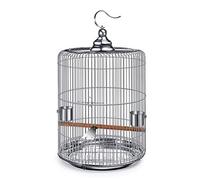 Jaula para pájaros sólida de Acero Inoxidable para Interiores y Exteriores, Grande con Ganchos de Metal, se Puede Colgar en la Villa para pájaros al Aire Libre, Jaula Redonda para pájaros, 6 Opciones