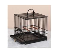 Jaula para pájaros sólida, Jaula para pájaros de plástico, Jaula para pájaros Cuadrada de plástico, Jaula para pájaros con Perlas de Seda Dorada, Jaula para Loros portátil pequeña para agapornis,