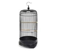 Jaula para pájaros sólida, vintage, redonda, de metal, jaula para loros, peonías, piel de tigre, jaula ornamental para periquitos, canarios, pájaros amorosos, pinzones, loros, jaula para pájaros