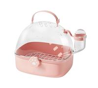 Jaula para pájaros, transportador portátil para mascotas de 18 x 16 x 17 cm para viajes cómodos, bloqueo con bandeja de fácil limpieza, jaula de animales pequeños para periquitos, cacatúas