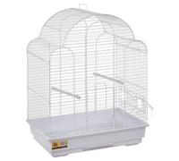 Jaula Para Periquitos Flamingo Bali Blanca 42x30x58cm Con Accesorios Incluidos