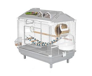 Jaula para periquitos - Transportín portátil transparente para cacatúas - Jaulas con de madera adecuadas para periquitos | Para interior como canarios, inseparables, guacamayos, conuros, cacatúas