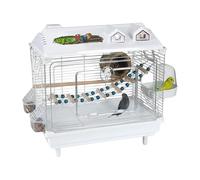 Jaula para periquitos y Otros pájaros, portátil con cúpula Transparente para periquitos, pajarera con Percha de Madera para Conure, para y Loros de Interior