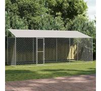Jaula para Perro 3 pcs Plateado 600 x 200 x 258 cm Acero y PE,Producto para Mascotas y Animales,Productos para Mascotas,Productos para Perros,Casetas y cercados para perros-3368302