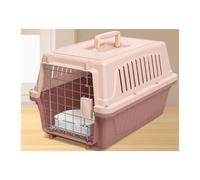 Jaula para Perros Air Box Dedicated Portable Outing Dog Pet Car Transport Space Large Cage(Bruin)