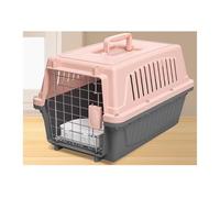 Jaula para Perros Air Box Dedicated Portable Outing Dog Pet Car Transport Space Large Cage(Silver)