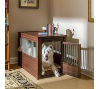 Jaula para Perros Confort Modelo Arkansas - Perrera de Interior - Fabricado con ECOFLEX - Cuatro Colores y Tres tamaños a Elegir (Marrón, L (91,2X60,2X71,1cm))