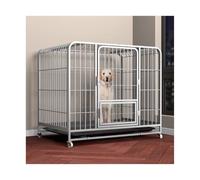 Jaula para Perros Dog Cage For Large Dogs Medium with Toilet Household Indoor and Outdoor Pet Supplies(Silver,Medio)