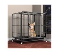 Jaula para Perros Dog Cage For Large Dogs Medium with Toilet Household Indoor and Outdoor Pet Supplies(Negro,Pequeño)