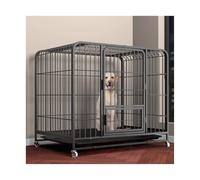 Jaula para Perros Dog Cage For Large Dogs Medium with Toilet Household Indoor and Outdoor Pet Supplies(Negro,Grande)