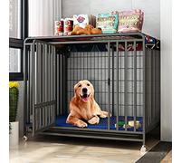 Jaula para perros extragrandes con bandeja extraíble y diseño de cerradura para perros grandes. Dimensiones: 95 cm x 72 cm x 96 cm, construcción duradera y resistente