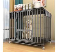 Jaula Para Perros Indestructible De Alta Resistencia, Con Ruedas Universales Silenciosas, Jaula Para Perros A Prueba De Escapes, Con Bandeja Extraíble, Jaula Extra Grande Para Interiores,C,XL