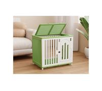 Jaula para Perros Indoor Household Dog Kennel Pet Cage Villa(Green White,Medio)