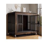 Jaula para Perros Jaula De Madera For Perros Estilo Mueble, Caseta For Interior con Inodoro, Grande For Mascotas Casa para Perros(Bruin)