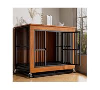 Jaula para Perros Jaula De Madera For Perros Estilo Mueble, Caseta For Interior con Inodoro, Grande For Mascotas Casa para Perros(Walnut)