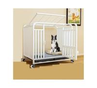 Jaula para Perros Medium Dog Crate with Sliding Indoor Kennel Top for Dogs Up to 90 Pounds para Uso doméstico(Blanco)
