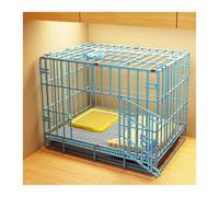 Jaula para Perros Small Dog Cage Medium Pet Fence Gate Indoor with Toilet Home Kennel(Blue)