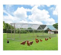 Jaula para Pollos al Aire Libre, gallinero de Metal con Cubierta Impermeable, gallinero Extra Grande para Aves de Corral, Conejos