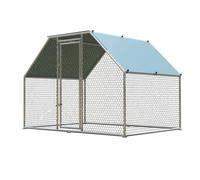 Jaula para Pollos, Gallinero Grande con Cubierta Impermeable, Jaula De Metal para Pollos, Diseño De Puerta con Cerradura para Conejos Y Pollos(200 * 300 * 195cm)