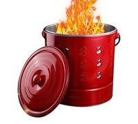 Jaula Para Quemar - Incinerador de Jardín Barril de Fuego Acero Inoxidable | Recipiente Ignífugo para Acampada Granja Terraza Basura Fogata Jardín