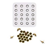 Jaula para Reinas de Silicona | Rejilla de 20 Agujeros para Injerto Apícola,Herramientas de Estabilización Manual Resistente al Calor para Apicultores Aficionados e Iniciación