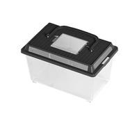 Jaula para reptiles, caja de cría de serpientes transparente portátil, transportador transparente con asa, caja de alimentación pequeña para , y ermitaño