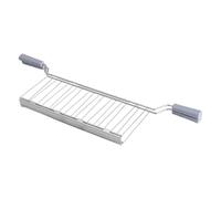 Jaula para sándwich para tostadoras, clip de soporte de pan de acero inoxidable compatible con máquina de pan, 43.6 cm, asas resistentes al calor, diseño compacto para un tostado uniforme (gris)