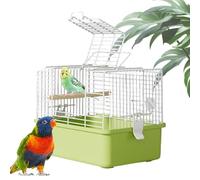 Jaula pequeña de pájaros - Cesta Metálica Transportadora Amplia,Jaula De Viaje Transpirable para Loros | para Agapornis, Pinzones, Cacatúas NINFA, Codornices Y Animales, Hogar Y