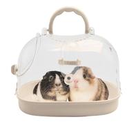 Jaula pequeña para hámster,jaula de viaje para hámster,Estuche de viaje para animales pequeños - Transportín de viaje para hámster, transpirable y transparente, con botella de agua para erizos, ratone