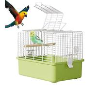 Jaula pequeña para pájaros, cesta portátil con asa, jaula a prueba de picos para loros, para periquitos, tortolitos, pinzas, cacatúas, codornices, animales pequeños, hogar, al aire libre, coche