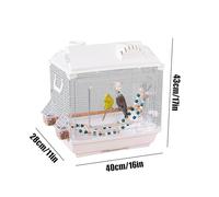 Jaula Pequeña Para Pájaros | Transportadora Segura y Ligera a Prueba de Fugas,Portador Pequeño Periquitos y Aves | Para Agapornis, Cotorras, Cacatúas, Canarios, Hogar, Camping, Veterinario, Viajes Cor