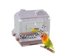 Jaula Pequeña para Pájaros, Transportín Portátil Transpirable y Antifuga, Jaula Pequeña para Canarios y Transportín para Periquitos, para Viajes Exteriores Camping Visita Al Veterinario Avión Y Hogar