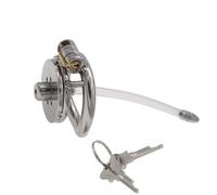 Jaula plana ultracompacta de acero inoxidable para hombre con accesorio de conducto hueco transparente-ESRZ6001 (45mm)