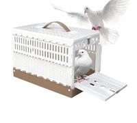 Jaula Plegable con Doble Cerradura Grande - Transportín para Pájaros, Tamaño 50x30x30 Cm, 3 Entradas con Cremallera, 1 Percha Extraíble | Para balcón de domesticación de entrenamiento de jardín de lor