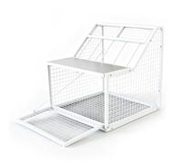 Jaula Plegable para Palomas, Jaula MetáLica con 4 Entradas Y Trampilla ExtraíBle para Palomas Loros Periquitos Y Otras Aves Ideal para JardíN BalcóN O Patio Medidas 54 X 47 X 50 Cm