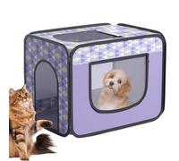 Jaula plegable para perros, suave para perros, caja de secadora portátil con impresión colorida, jaula suave transpirable para gatos pequeños y medianos