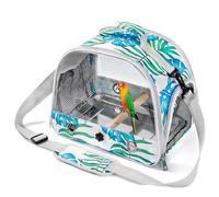 Jaula plegable portátil para pájaros, fácil de llevar, esencial para viajes de mascotas, exquisita vida comienza con detalles (impresión)