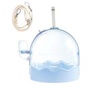 Jaula portátil para hámster con correa ajustable para el hombro, material de dureza pequeña para juegos, alimentación, cuidado y alimentación, paseos interiores con diseño ventilado