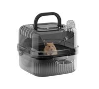 Jaula portátil para hámster | Estuche de hábitat de doble capa | Jaula pequeña para transportar mascotas para viajes | para conejito de indias, ratones, chinchillas enanas, camping, senderismo, viajes