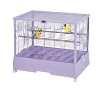 Jaula portátil para pájaros, 71.1 cm con Bandeja extraíble, Jaula de Viaje para pájaros pequeños con detección de Temperatura y Humedad para periquitos, cacatúas, Loros, Morado