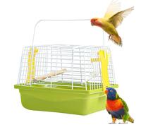 Jaula portátil para pájaros - Portadores de viaje para loros al aire libre -,Accesorios de transporte de aves - Diseño de bandeja para - Periquitos- e Larga vida útil. Es de tamaño mediano - loros